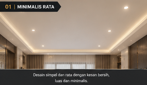 Portfolio Plafon Gypsun - Plafon Gypsum Minimalis Rata
